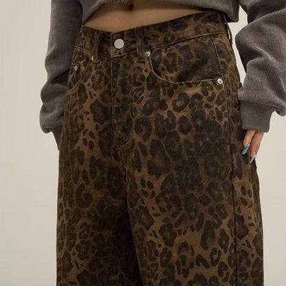 Caleni | Women's leopard print jeans