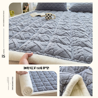 Cozy Plush Bed Cushions Winter Soft Mattress Sleep Support Haze Blue NALANI