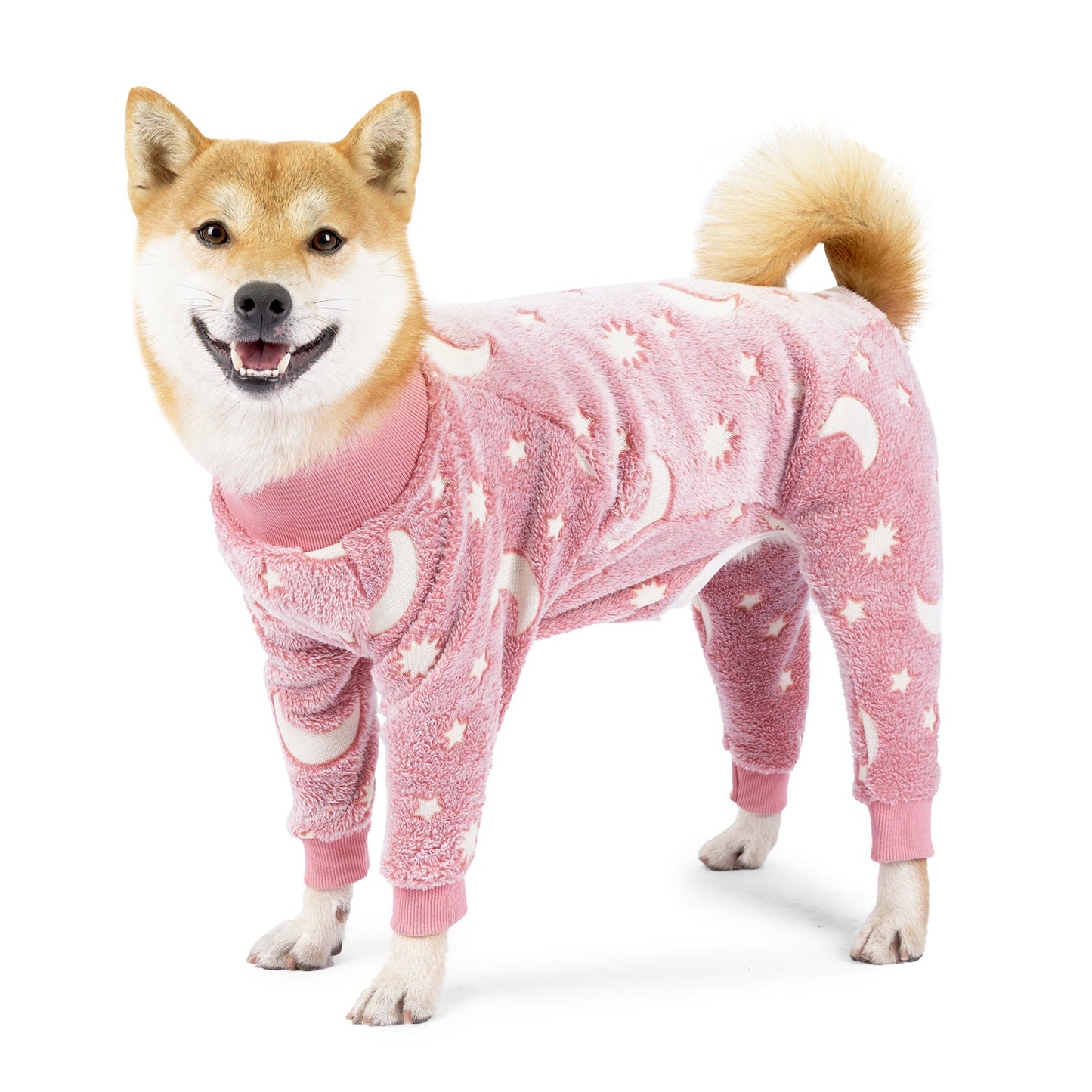 Soft Flannel Dog Winter Coat For Cozy Warmth Outdoors Pink NALANI