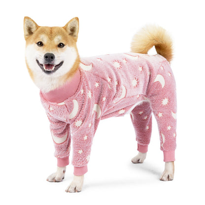 Soft Flannel Dog Winter Coat For Cozy Warmth Outdoors Pink NALANI