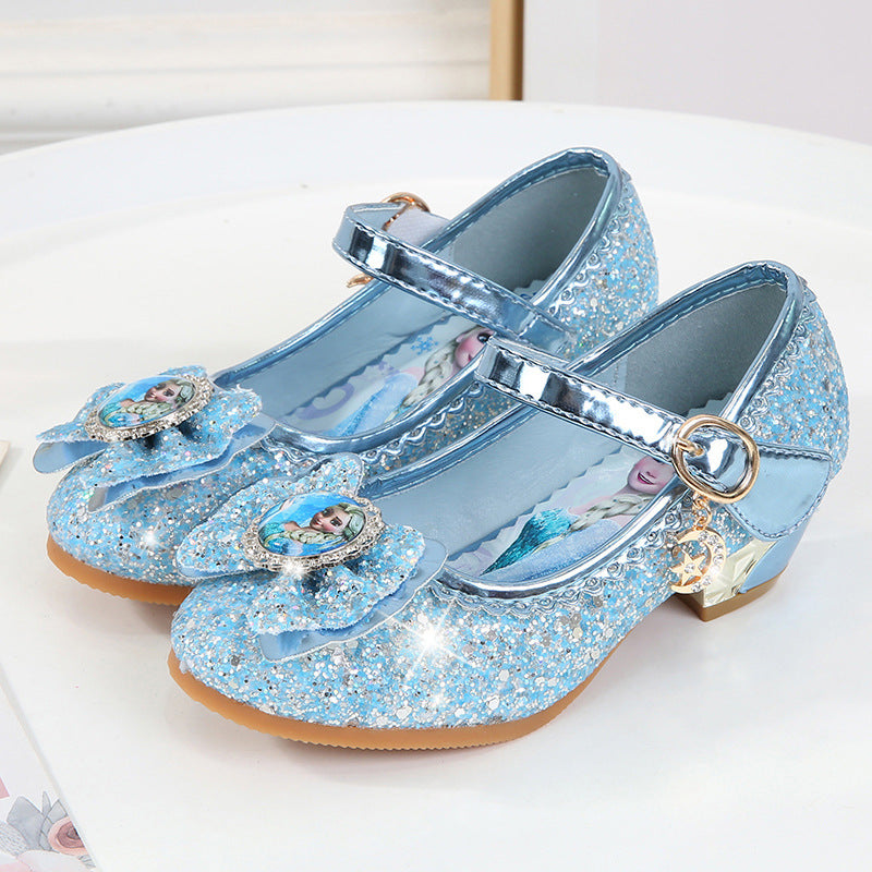 Girls Glitter High Heels Princess Shoes For Dress Up Blue NALANI