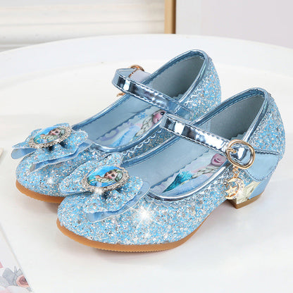 Girls Glitter High Heels Princess Shoes For Dress Up Blue NALANI