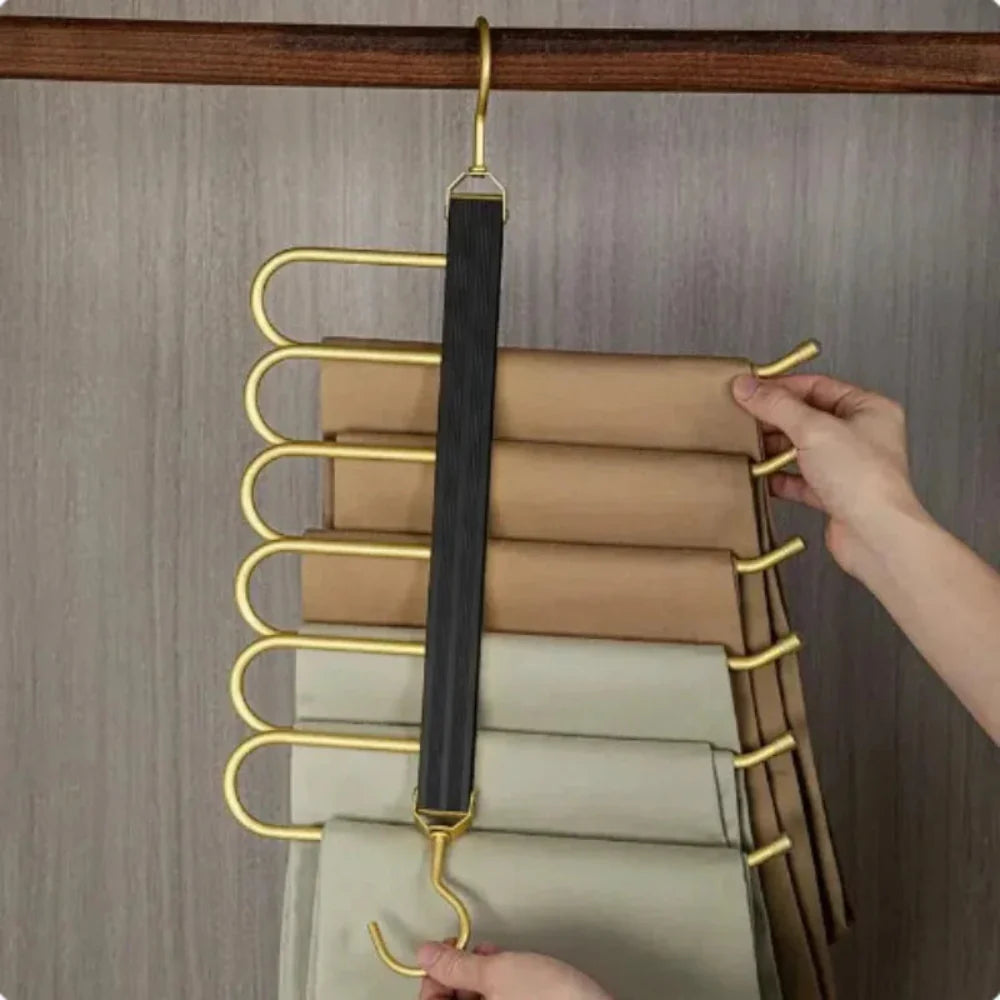 Six Tier Space Saving Pants Hanger for Closet Organization NALANI