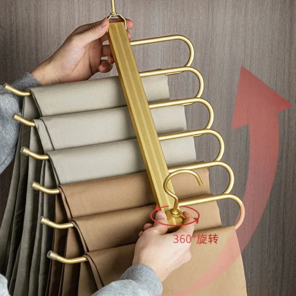 Six Tier Space Saving Pants Hanger for Closet Organization NALANI