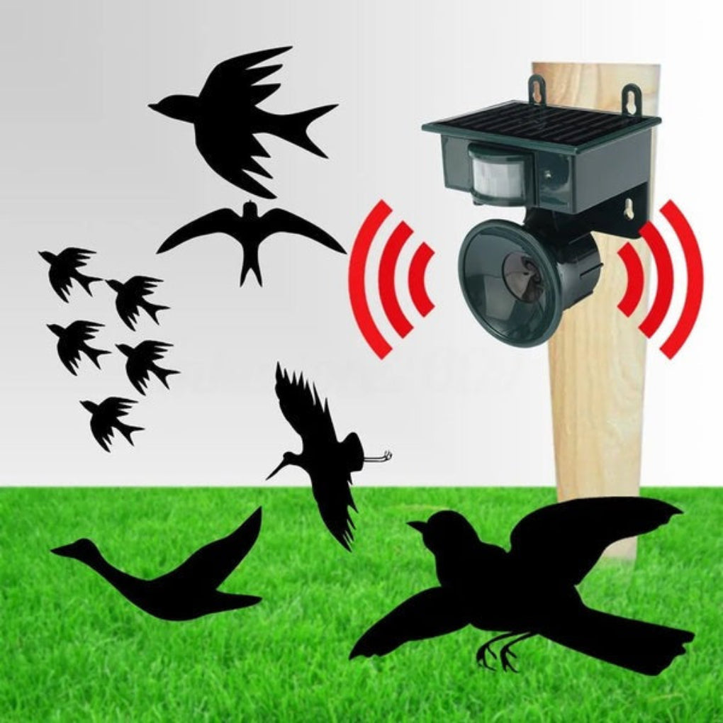 Motion Sensor Bird Deterrent for Crows Pigeons Sound Scarer NALANI