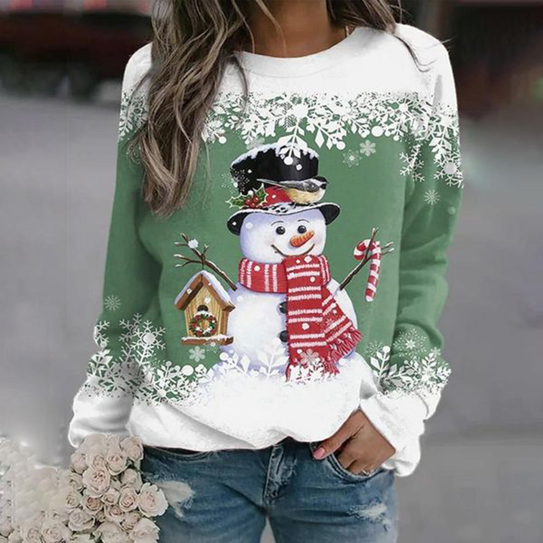 Cozy Winter Womens Christmas Sweater With Trendy Design-Blazers & Vesten-Calora-Green-M-NaLani
