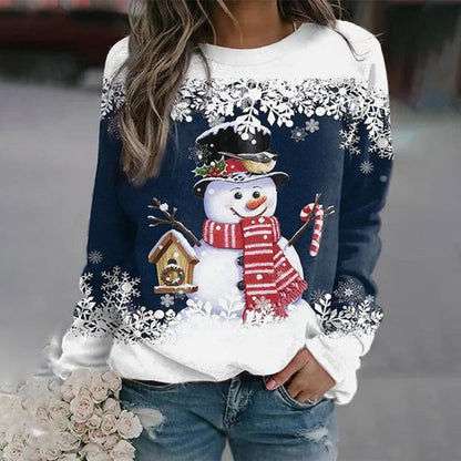 Cozy Winter Womens Christmas Sweater With Trendy Design-Blazers & Vesten-Calora-Dark Blue-M-NaLani