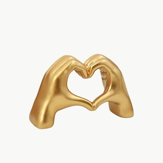 Resin Love Gesture Statues Nordic Luxury Art Craft for Home Office NaLani