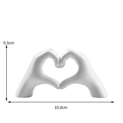 Resin Love Gesture Statues Nordic Luxury Art Craft for Home Office NaLani