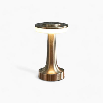 Eclipto | Retro Bar Table Lamp - Stylish Touch Dimmable LED Design Silver NALANI
