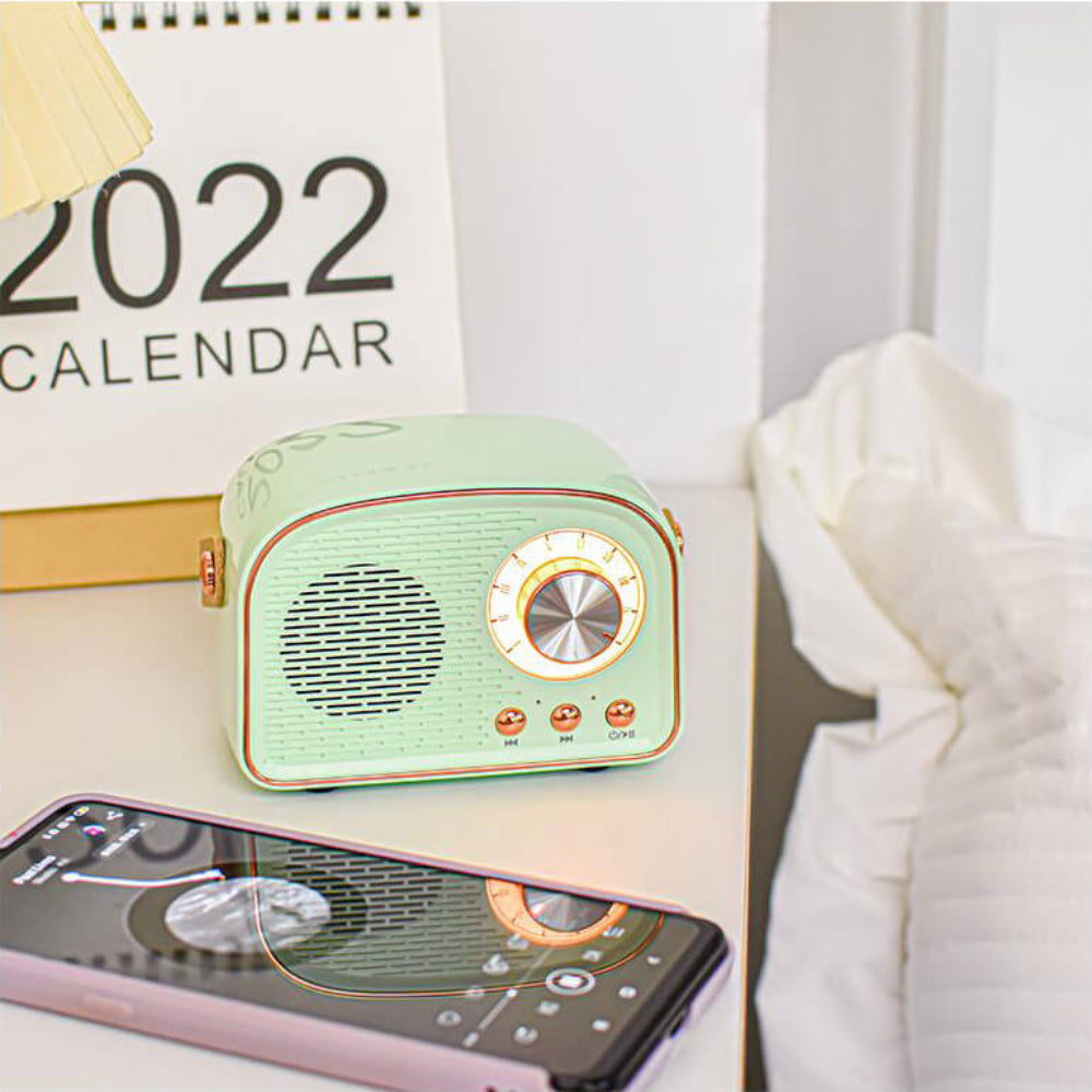 RetroTune - Vintage Bluetooth Radio Lautsprecher Light green NALANI