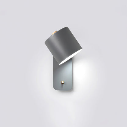 Rotatable Cylinder Wall Lamp With 350 Degree Adjustment ∅ 5.1″ x H 11.8″ Dia 13cm x H 30cm Grey NALANI