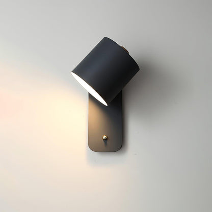 Rotatable Cylinder Wall Lamp With 350 Degree Adjustment ∅ 5.1″ x H 11.8″ Dia 13cm x H 30cm Black NALANI