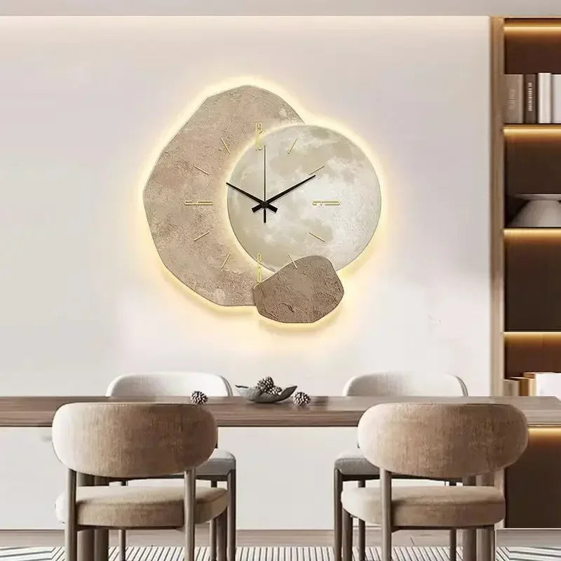 Natural Wood Wall Clock with Unique Design for Home Decor Calora