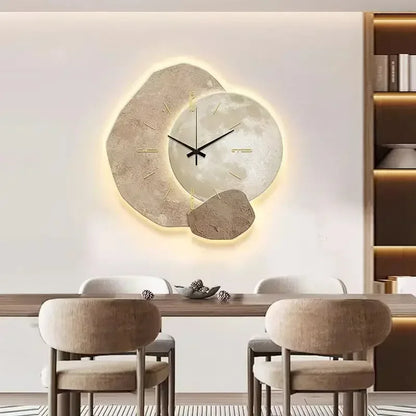 Natural Wood Wall Clock with Unique Design for Home Decor Calora