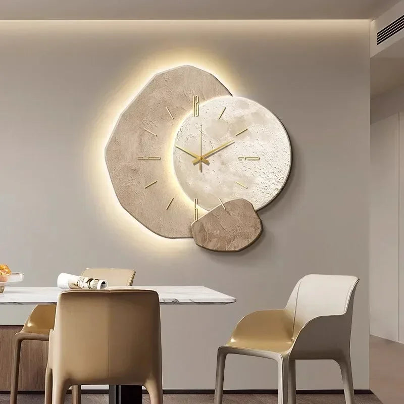 Natural Wood Wall Clock with Unique Design for Home Decor Calora