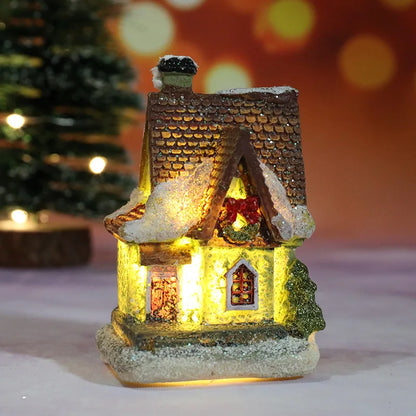 Christmas Night Light Resin Ornament Battery Powered Home Decor