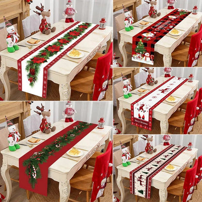 Christmas Table Runner for Home Decor Festive Xmas Ornament Gift