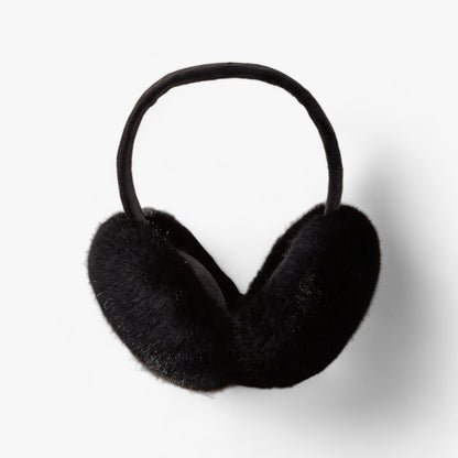 Faux Fur Ear Warmers For Winter Luxury And Cozy Comfort Black NALANI