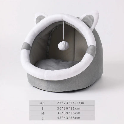 Soft Plush Cat Bed Cozy Resting Nook for Cats and Pets NALANI