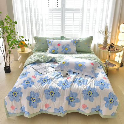 Cooling Plaid Cotton Lightweight Comforter For Sofa Bed NALANI