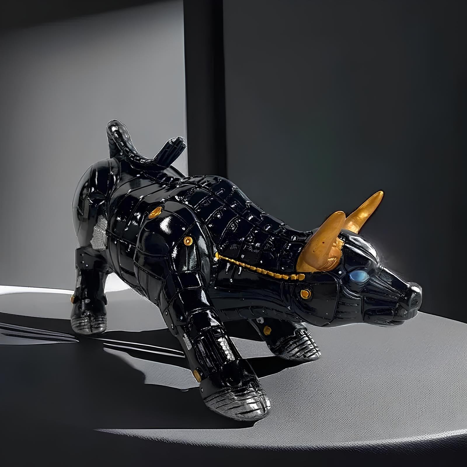 Elévo | Wall Street Bull Market Resin Ornament Feng Shui Wealth Figurine NALANI