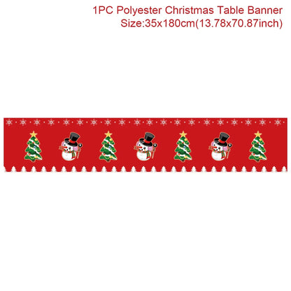 Christmas Table Runner for Home Decor Festive Xmas Ornament Gift