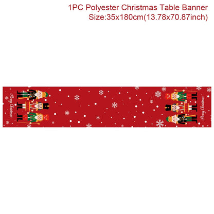 Christmas Table Runner for Home Decor Festive Xmas Ornament Gift