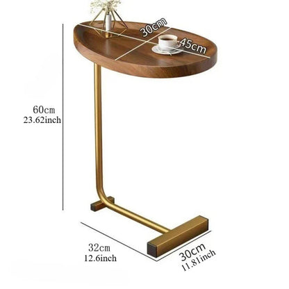 C Shaped Mobile Side Table For Sofa Or Bed In Small Spaces NALANI
