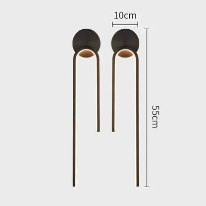 Modern LED Wall Lamps for Ambient Lighting in Any Room Black left and right NaLani