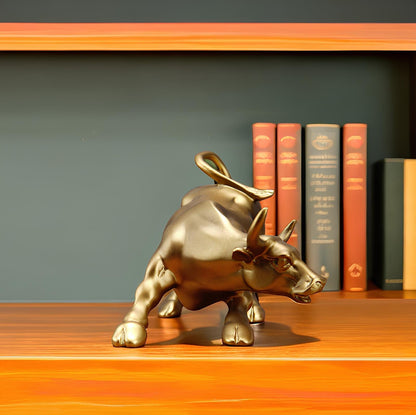 Elévo | Wall Street Bull Market Resin Ornament Feng Shui Wealth Figurine NALANI