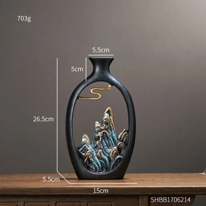 Minimalist Resin Vase Stylish Home Decor for Elegant Interiors Short NaLani