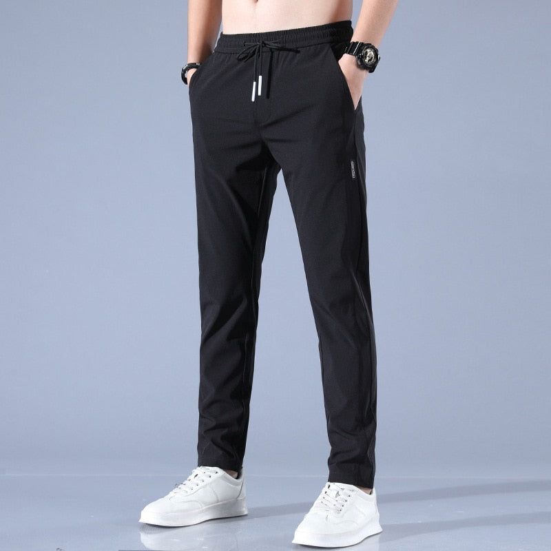 Mens Jogger Trousers Slim Tapered Fit Breathable Comfort