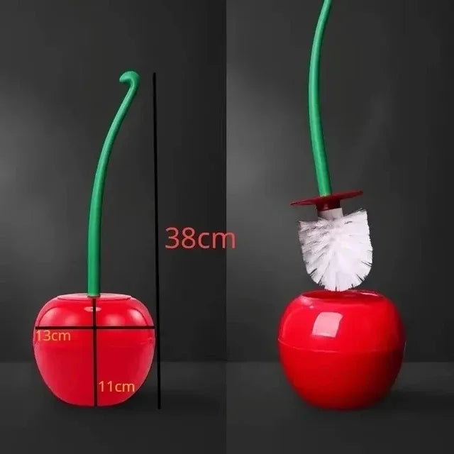 Cherry Shaped Toilet Brush Set With Ergonomic Handle NALANI