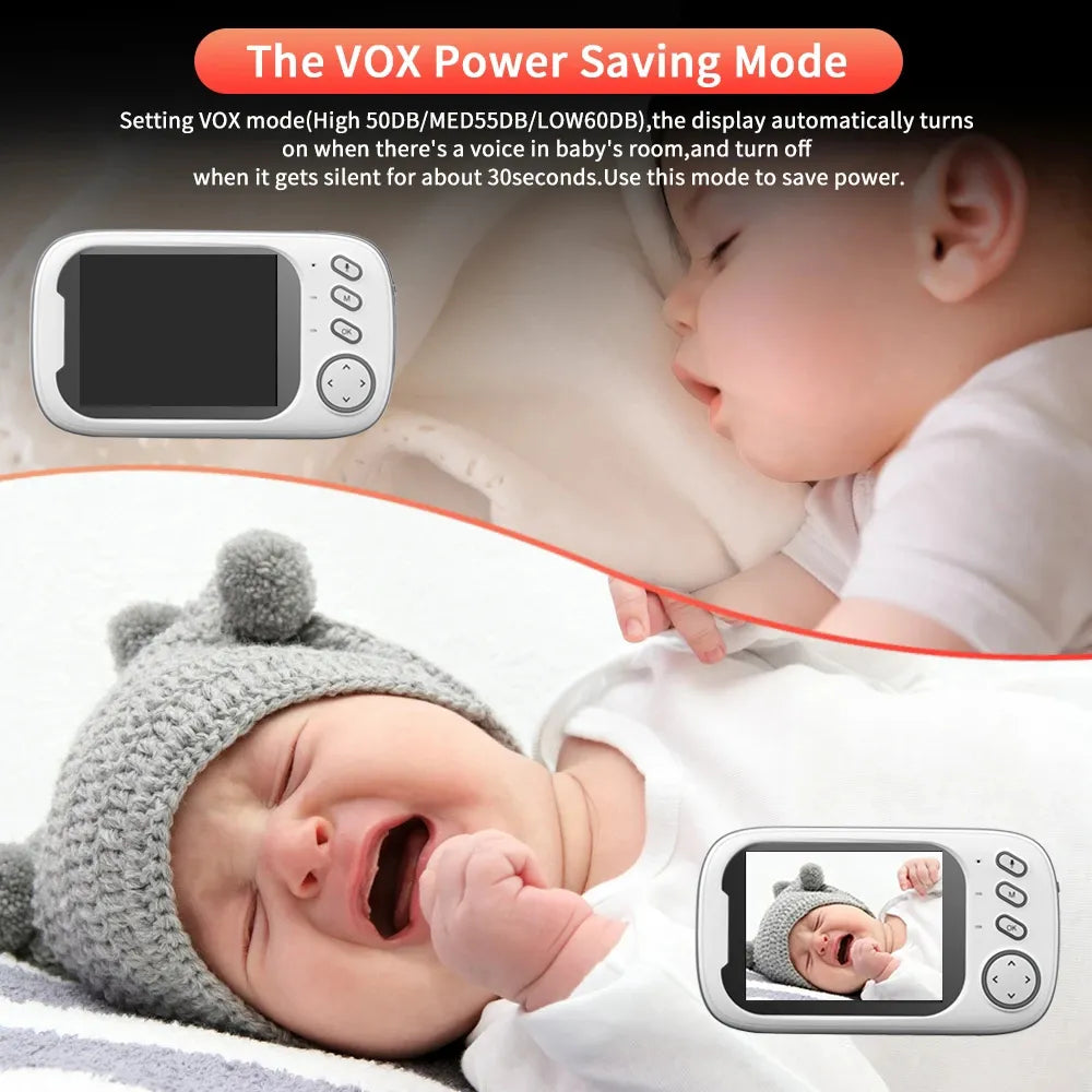 Wireless Baby Monitor With LCD Screen Temperature Tracking NALANI