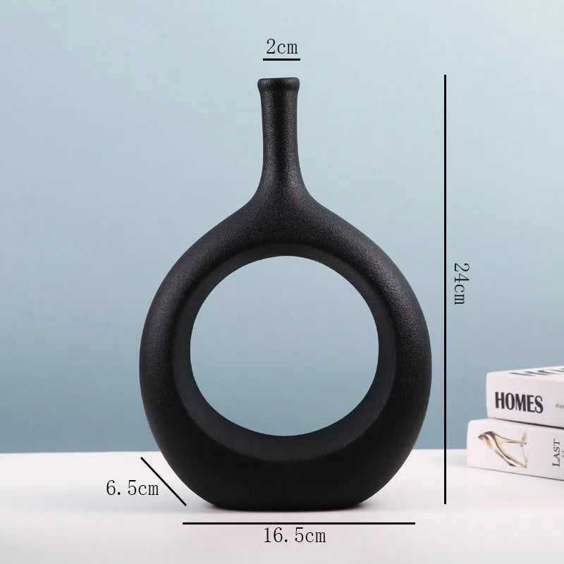 Modern Hollow Flower Vase for Elegant Home Decor Type A Black NaLani