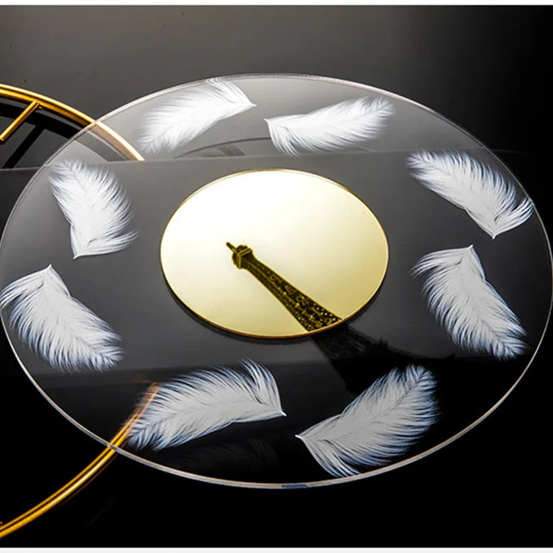 Modern Metal Wall Clock with Geometric Design for Home Decor NALANI