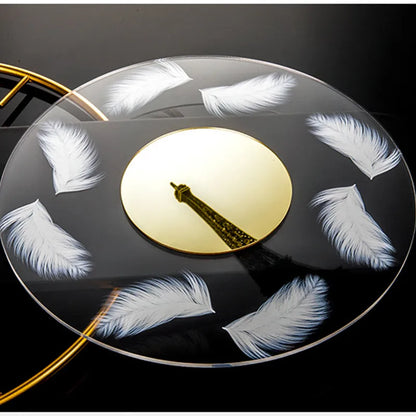 Modern Metal Wall Clock with Geometric Design for Home Decor NALANI
