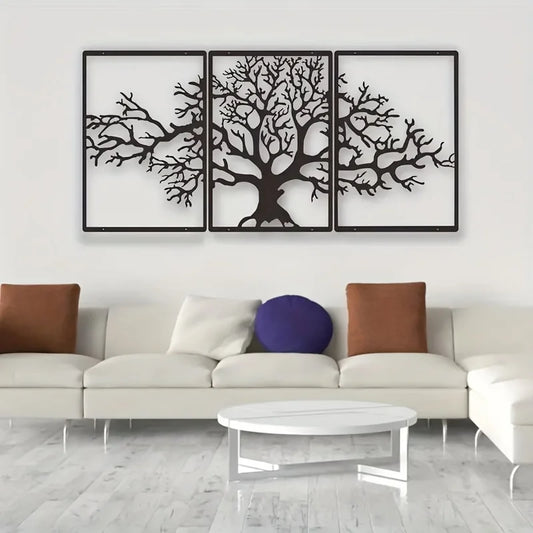 Elegant Metal Tree Wall Art for Home Decor and Nature Lovers Black NALANI
