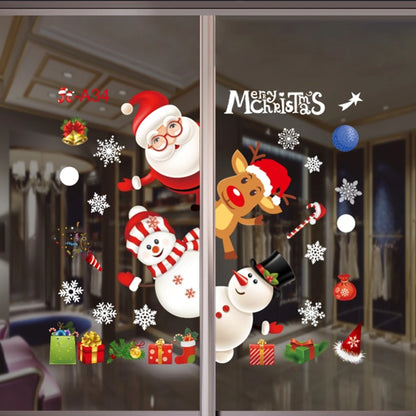 Christmas Wall Window Stickers For Home Decor Xmas Ornaments 2025