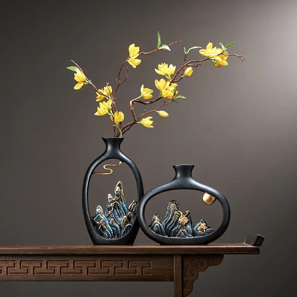 Minimalist Resin Vase Stylish Home Decor for Elegant Interiors NaLani