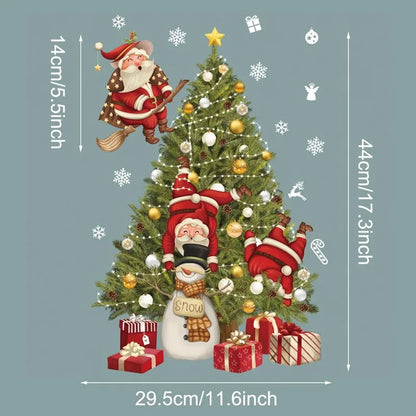 Christmas Wall Window Stickers For Home Decor Xmas Ornaments 2025