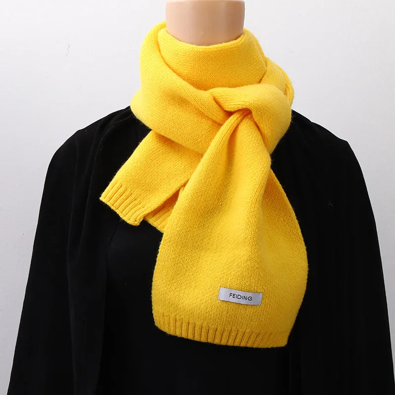 Warm Women Cashmere Winter Scarf For Cozy Winter Wear Yellow NALANI