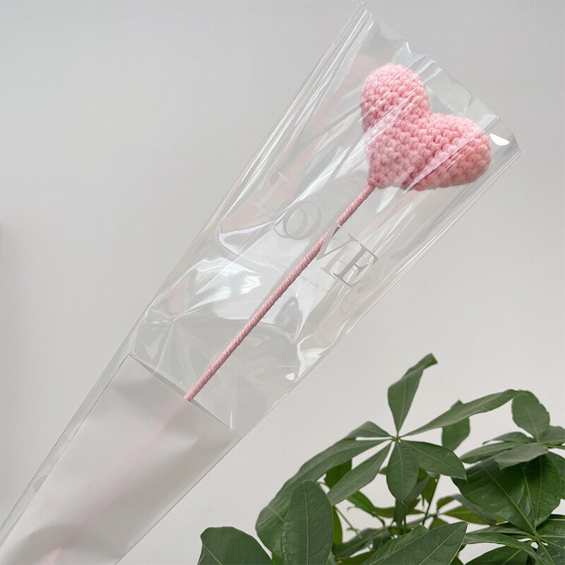 Handmade Crocheted Floral Decoration for Home Decor Pink Heart NaLani