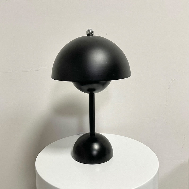 Bud LED Table Lamp for Home Decor with Modern Design and Warm Light Black NALANI