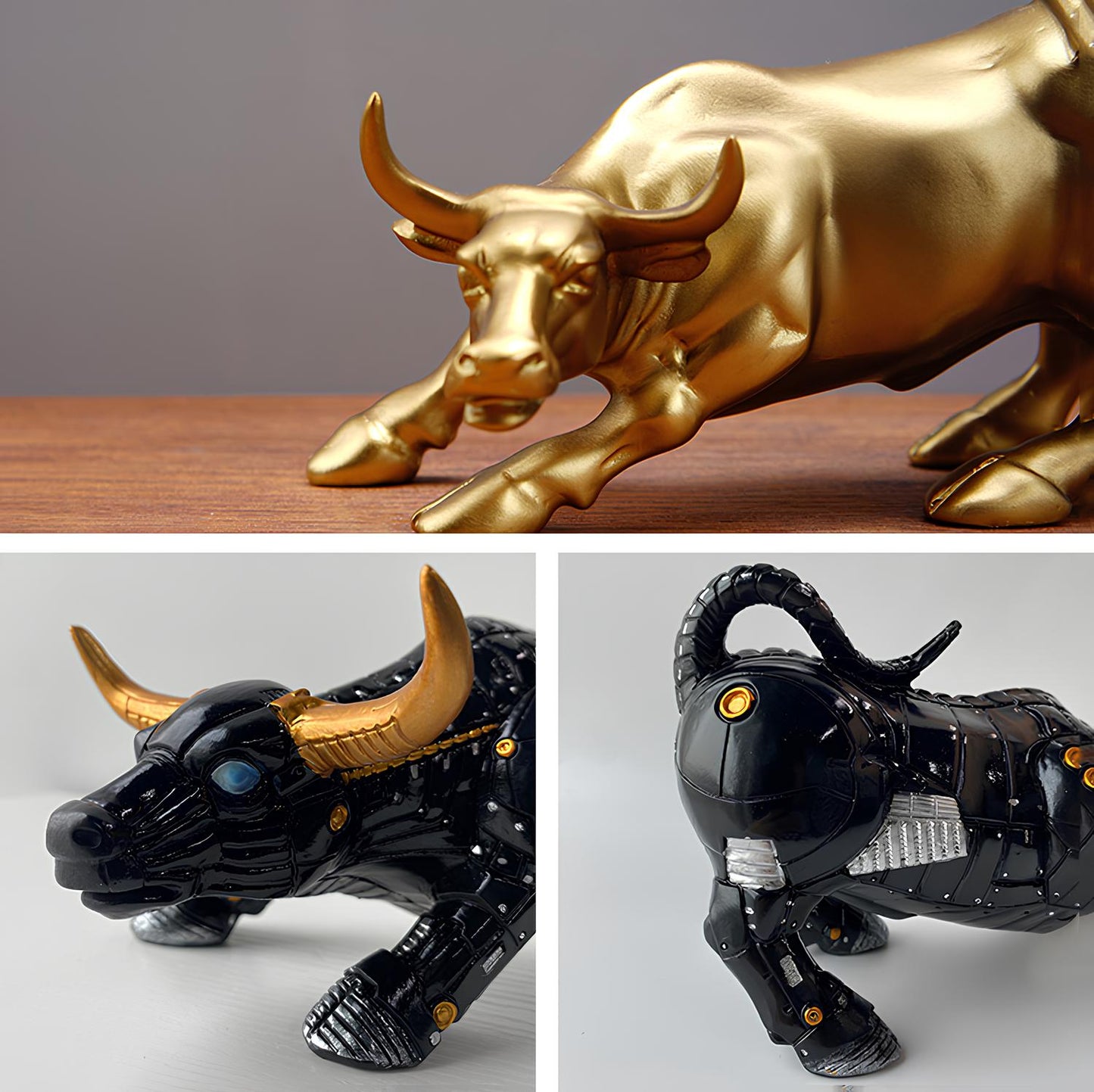 Elévo | Wall Street Bull Market Resin Ornament Feng Shui Wealth Figurine NALANI