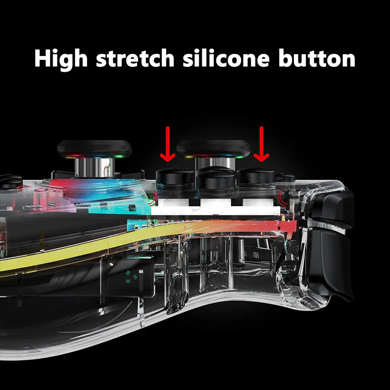 Transparent Wireless Controller With LED Lights For Switch NALANI