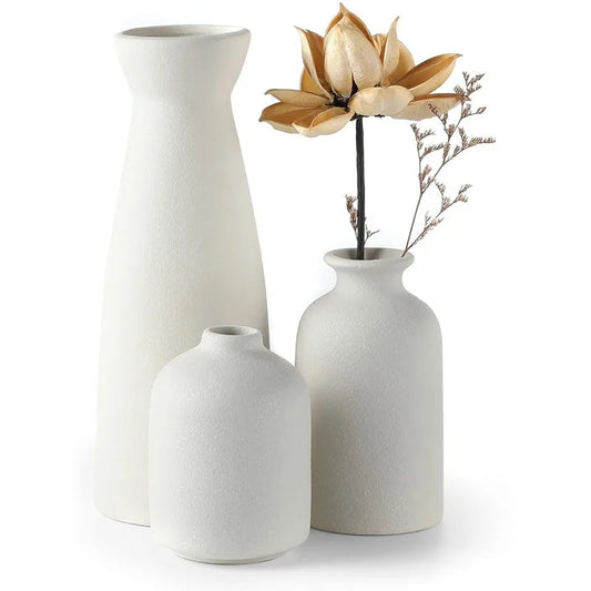 Modern Ceramic Flower Vase for Elegant Home Decor White NaLani