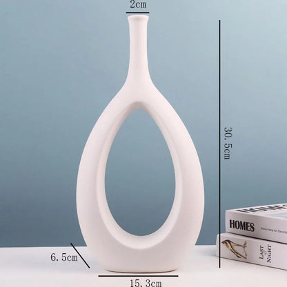 Modern Hollow Flower Vase for Elegant Home Decor Type B White NaLani