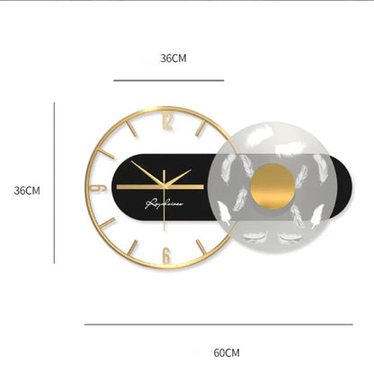 Modern Metal Wall Clock with Geometric Design for Home Decor NALANI
